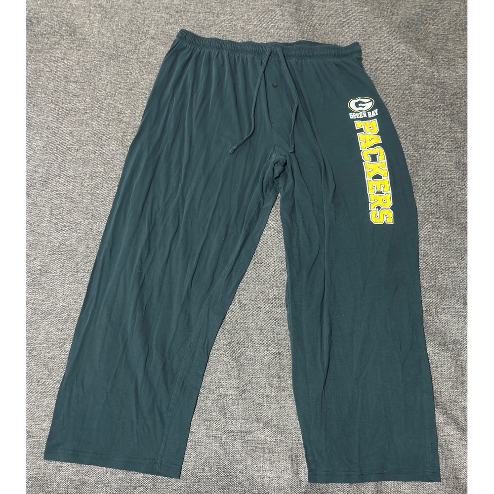 NFL Team Apparel Mens 2XL Pajama Pants Green Bay Packers Sleepwear Dark Green